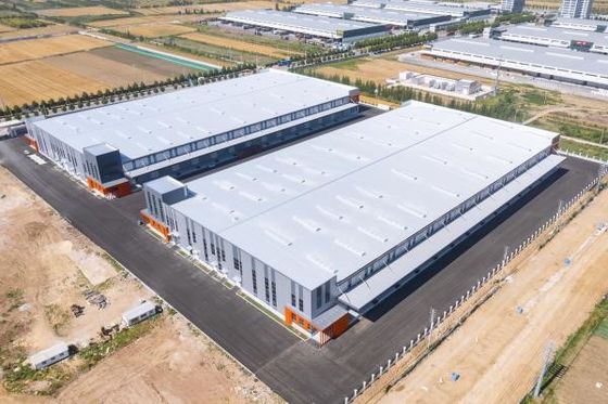 Edifici industriali convenienti e durevoli con struttura in acciaio prefabbricata